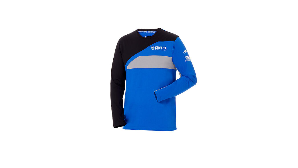 Full Gas Motor - T-Shirt long Yamaha Paddock Race bleu pour jet ski et sports à l'air libre