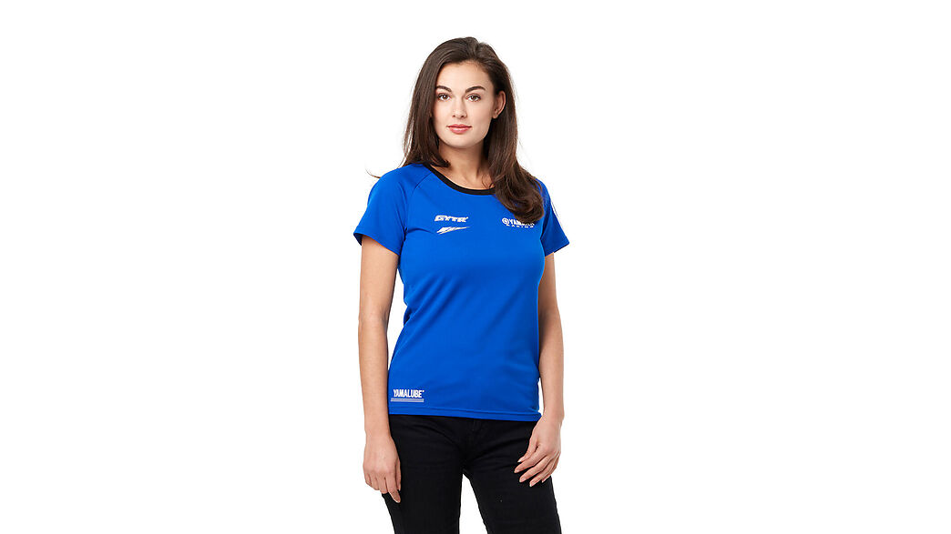 Full Gas Motor - T-Shirt Yamaha Paddock GYTR bleu pour femme pour jet ski et sports à l'air libre
